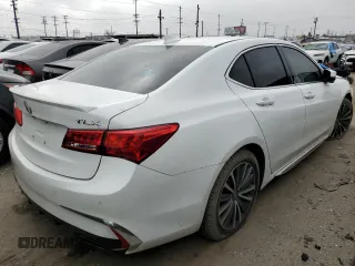 2018 Acura TLX Advance with VIN 19UUB2F72JA008609, listed as a Copart auction lot 50388435 with 113,389 mi miles and Salvage Title. Bid and sale history available at carsss.com. Image 3.