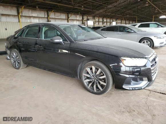 2022 Audi A4 Sedan Premium Plus with VIN WAUBBAF48NN011368, listed as a Copart auction lot 82451384 with 21,693 mi miles and Salvage Title. Bid and sale history available at carsss.com. Image 4.