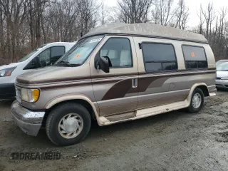 1995 Ford Econoline Cargo with VIN 1FDEE14N8SHA52902, listed as a Copart auction lot 44407505 with 81,474 mi miles and Salvage Title. Bid and sale history available at carsss.com. Image 1.