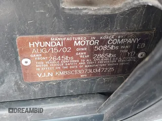 2003 Hyundai Santa Fe GLS z VIN KM8SC13D73U347225, wystawiony jako IAAI lot #42368665 z przebiegiem 208 072 mil mil oraz . Historia ofert i sprzedaży dostępna na DreamBid. Obrazek 9.