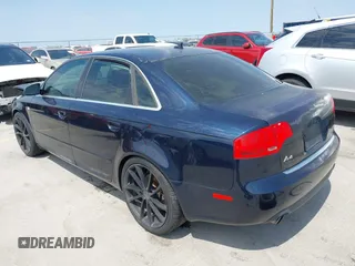 2007 Audi A4 2.0T with VIN WAUAF78E27A207843, listed as a IAAI auction lot 42033988 with 166,453 mi miles. Bid and sale history available at carsss.com. Image 3.