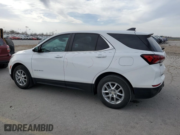 2022 Chevrolet Equinox LT with VIN 3GNAXKEV6NL309974, listed as a Copart auction lot 48933985 with 35,563 mi miles and Salvage Title. Bid and sale history available at DreamBid. Image 2.