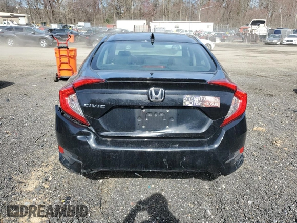 2020 Honda Civic Sedan EX with VIN 19XFC1F38LE210107, listed as a Copart auction lot 50033665 with 67,710 mi miles and Salvage Title. Bid and sale history available at carsss.com. Image 6.