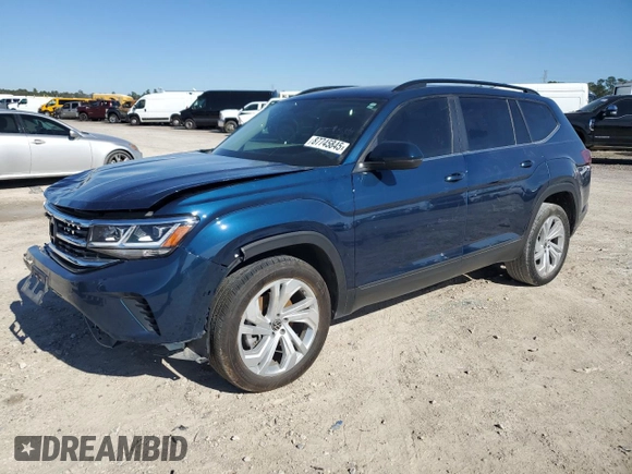 2022 Volkswagen Atlas SE with VIN 1V2KP2CAXNC532543, listed as a Copart auction lot 87745845 with 57,500 mi miles and Clean title. Bid and sale history available at DreamBid. Image 1.