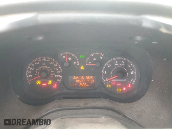 2017 Ram ProMaster City Cargo Tradesman with VIN ZFBERFAB0H6E22587, listed as a Copart auction lot 60967655 with 105,237 mi miles and Salvage title. Bid and sale history available at DreamBid. Image 9.