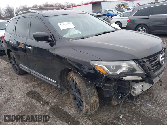 2017 Nissan Pathfinder SL with VIN 5N1DR2MM6HC913805, listed as a IAAI auction lot 41240815 with 119,230 mi miles and . Bid and sale history available at DreamBid. Image 1.