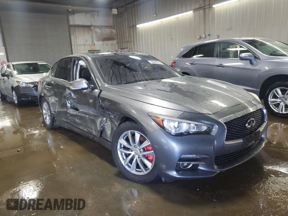 2017 Infiniti Q50 Premium with VIN JN1EV7AR6HM830034, listed as a Copart auction lot 50840515 with 80,067 mi miles and Non repairable. Bid and sale history available at DreamBid. Image 4.