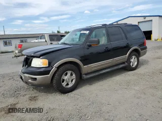 2003 Ford Expedition Eddie Bauer z VIN 1FMFU18L13LA43599, wystawiony jako Copart lot #59402785 z przebiegiem 216 002 mil mil oraz Szkoda całkowita • Salvage title. Historia ofert i sprzedaży dostępna na DreamBid. Obrazek 1.