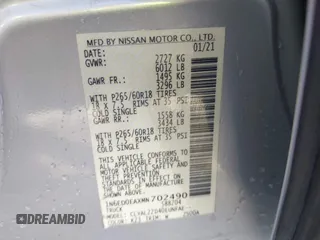 2021 Nissan Frontier SV z VIN 1N6ED0EAXMN702490, wystawiony jako IAAI lot #41768819 z przebiegiem 37 511 mil mil oraz . Historia ofert i sprzedaży dostępna na DreamBid. Obrazek 9.