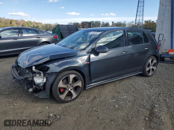 2015 Volkswagen Golf GTI S with VIN 3VW5T7AU3FM033956, listed as a Copart auction lot 75468044 with 131,095 mi miles and Salvage Title. Bid and sale history available at carsss.com. Image 1.