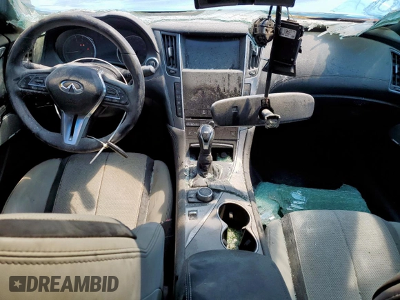 2021 Infiniti Q60 Luxe with VIN JN1EV7KK6MM410124, listed as a Copart auction lot 66422574 with 23,741 mi miles and Salvage title. Bid and sale history available at DreamBid. Image 8.