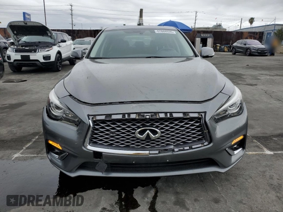 2021 Infiniti Q50 3.0t LUXE with VIN JN1EV7BP1MM702985, listed as a Copart auction lot 47668935 with 0 mi miles and Salvage Title. Bid and sale history available at carsss.com. Image 5.