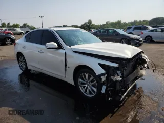 2015 Infiniti Q50 Premium with VIN JN1BV7AR6FM396021, listed as a Copart auction lot 63149485 with 71,862 mi miles and Salvage title. Bid and sale history available at DreamBid. Image 4.