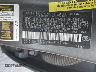 2011 Toyota Avalon with VIN 4T1BK3DB4BU376725, listed as a IAAI auction lot 42027785 with Not Provided miles and . Bid and sale history available at DreamBid. Image 9.