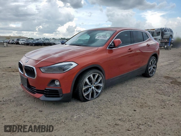 2018 BMW X2 sDrive28i with VIN WBXYJ3C37JEJ75893, listed as a Copart auction lot 62513565 with 62,029 mi miles and Salvage title. Bid and sale history available at DreamBid. Image 1.