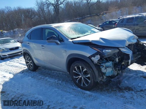 2017 Lexus NX with VIN JTJBARBZ0H2125289, listed as a IAAI auction lot 41632911 with 91,203 mi miles. Bid and sale history available at carsss.com. Image 1.
