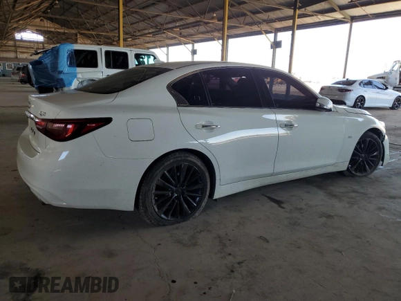 2019 Infiniti Q50 Luxe with VIN JN1EV7AP7KM511702, listed as a Copart auction lot 62198415 with 68,469 mi miles and Clean title. Bid and sale history available at DreamBid. Image 3.