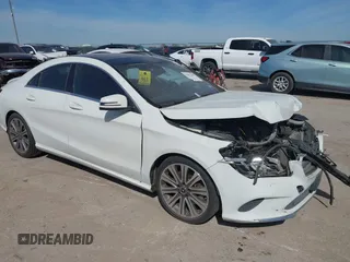2018 Mercedes-Benz CLA with VIN WDDSJ4EB6JN546206, listed as a IAAI auction lot 41867405 with 161,389 mi miles. Bid and sale history available at carsss.com. Image 1.