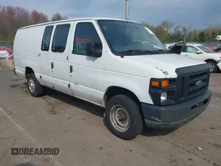 2011 Ford Econoline Cargo Commercial with VIN 1FTNS1EW6BDA73839, listed as a IAAI auction lot 42129534 with 407,047 mi miles. Bid and sale history available at carsss.com. Image 1.