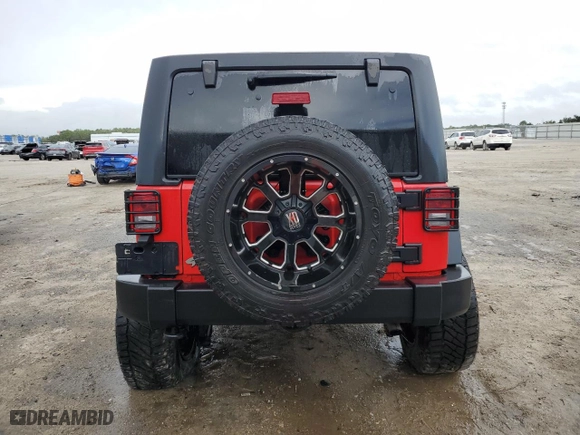 2017 Jeep Wrangler Unlimited Sport with VIN 1C4BJWDG8HL520540, listed as a Copart auction lot 79744854 with 99,989 mi miles and Non Repairable. Bid and sale history available at carsss.com. Image 6.