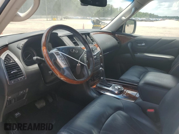 2016 Infiniti QX80 with VIN JN8AZ2NF3G9613436, listed as a Copart auction lot 62862395 with 116,374 mi miles and Salvage title. Bid and sale history available at DreamBid. Image 8.