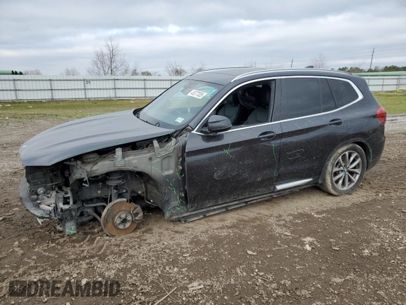 2019 BMW X3 sDrive30i with VIN 5UXTR7C51KLR46420, listed as a Copart auction lot 45377035 with 114,191 mi miles and Salvage Title. Bid and sale history available at carsss.com. Image 1.