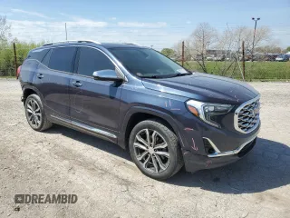 2019 GMC Terrain Denali with VIN 3GKALXEX9KL295684, listed as a Copart auction lot 53976375 with 92,706 mi miles and Salvage title. Bid and sale history available at DreamBid. Image 4.
