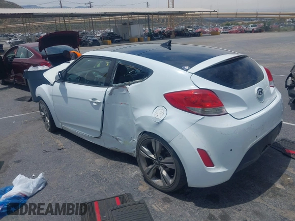2013 Hyundai Veloster w/Black Int with VIN KMHTC6ADXDU100979, listed as a IAAI auction lot 42369224 with Not provided miles and . Bid and sale history available at DreamBid. Image 3.