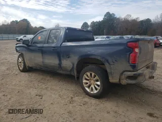 2020 Chevrolet Silverado 1500 Custom with VIN 1GCRWBEK1LZ225099, listed as a Copart auction lot 84474384 with 104,928 mi miles and Salvage Title. Bid and sale history available at carsss.com. Image 2.