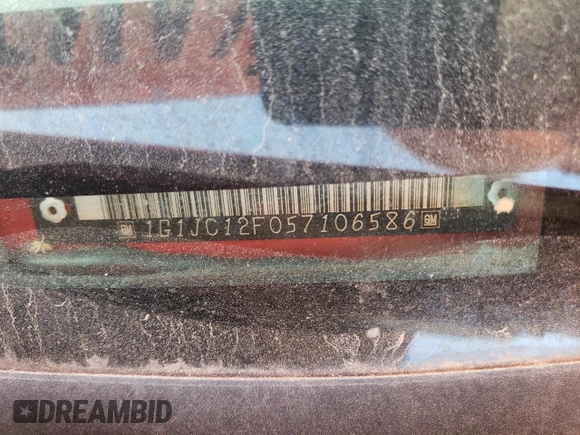 2005 Chevrolet Cavalier с VIN 1G1JC12F057106586, выставлен на аукционе Copart как лот 58269535 с пробегом 174 182 миль миль и Списание • Salvage title. История ставок и продаж доступна на DreamBid. Изображение 12.