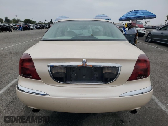 1998 Lincoln Continental with VIN 1LNFM97V6WY626436, listed as a Copart auction lot 54256795 with 165,038 mi miles and Clean Title. Bid and sale history available at carsss.com. Image 6.