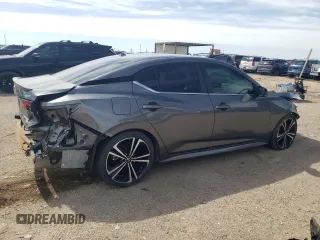 2020 Nissan Sentra SR with VIN 3N1AB8DVXLY281451, listed as a Copart auction lot 54754345 with 58,025 mi miles and Clean Title. Bid and sale history available at DreamBid. Image 3.