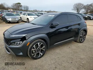 2023 Hyundai Kona Limited with VIN KM8K53A3XPU044395, listed as a Copart auction lot 48175665 with 16,971 mi miles and Salvage Title. Bid and sale history available at carsss.com. Image 1.