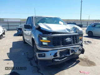 2024 Ford F-150 STX with VIN 1FTEW2LP4RKE73314, listed as a IAAI auction lot 41773084 with 1,161 mi miles and . Bid and sale history available at carsss.com. Image 1.