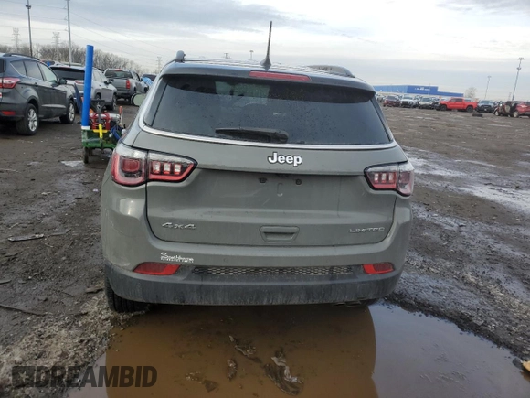 2021 Jeep Compass Limited with VIN 3C4NJDCB0MT551058, listed as a Copart auction lot 47301095 with 47,256 mi miles and Salvage Title. Bid and sale history available at DreamBid. Image 6.