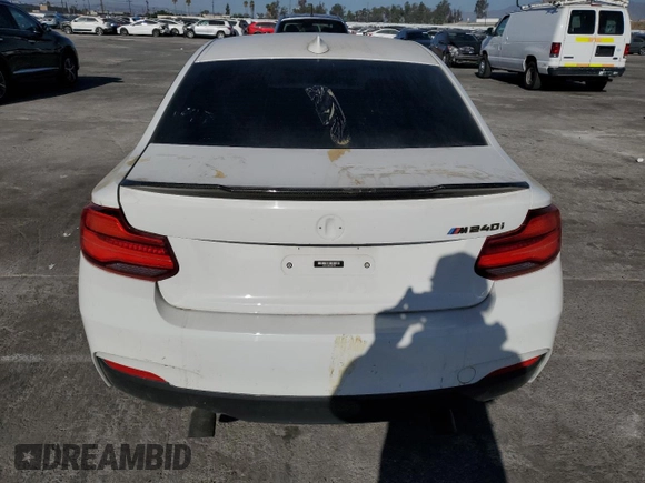 2018 BMW 2 Series M240i with VIN WBA2J5C50JVC07230, listed as a Copart auction lot 84936054 with 49,938 mi miles and Salvage Title. Bid and sale history available at carsss.com. Image 6.