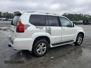 2005 Lexus GX with VIN JTJBT20X850068687, listed as a Copart auction lot 51453805 with 182,838 mi miles and Salvage Title. Bid and sale history available at carsss.com. Image 3.