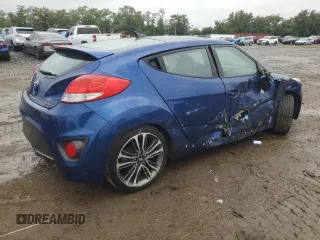 2016 Hyundai Veloster Turbo with VIN KMHTC6AEXGU284947, listed as a Copart auction lot 71740474 with 116,198 mi miles and Salvage Title. Bid and sale history available at carsss.com. Image 3.