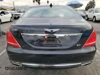 2018 Genesis G90 5.0L Ultimate with VIN KMHG54JH4JU038851, listed as a Copart auction lot 84758274 with 16,528 mi miles and Salvage Title. Bid and sale history available at carsss.com. Image 6.