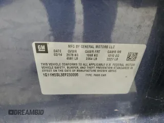 2014 Chevrolet Malibu LTZ with VIN 1G11H5SL3EF230095, listed as a Copart auction lot 54912235 with 208,730 mi miles and Salvage Title. Bid and sale history available at DreamBid. Image 12.