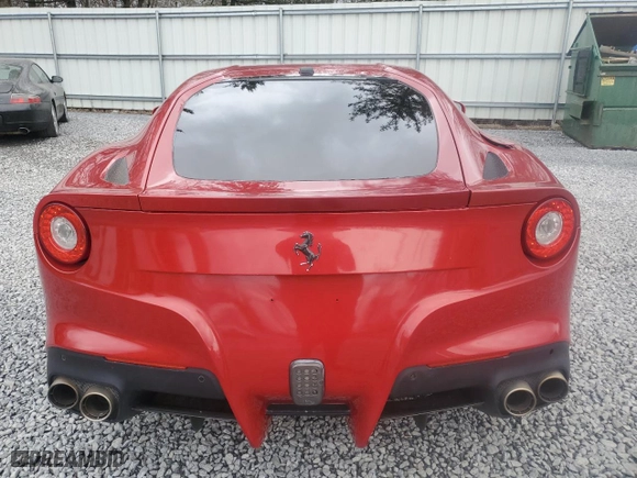 2013 Ferrari F12berlinetta with VIN ZFF74UFA7D0193622, listed as a Copart auction lot 51904615 with 0 mi miles and Salvage Title. Bid and sale history available at carsss.com. Image 6.
