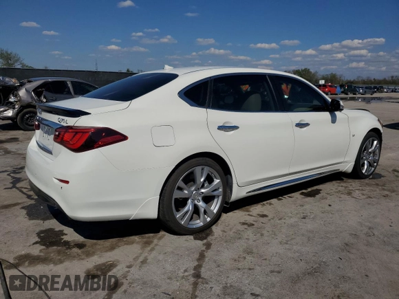 2017 Infiniti Q70 3.7 z VIN JN1BY1PP8HM170866, wystawiony jako Copart lot #47077125 z przebiegiem 93 750 mil mil oraz Szkoda całkowita • Salvage title. Historia ofert i sprzedaży dostępna na DreamBid. Obrazek 3.
