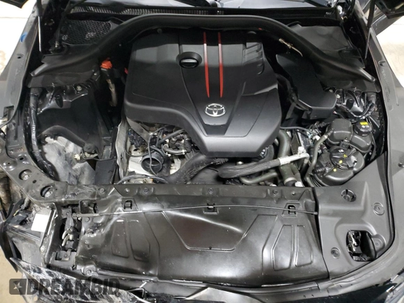 2021 Toyota GR Supra 2.0 with VIN WZ1DB2C0XMW044031, listed as a Copart auction lot 47204675 with 0 mi miles and Salvage Title. Bid and sale history available at carsss.com. Image 12.