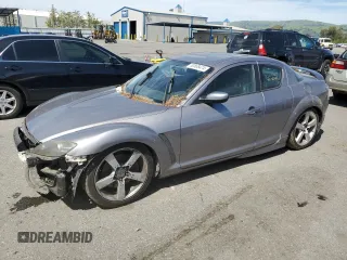 2004 Mazda RX-8 with VIN JM1FE173840137176, listed as a Copart auction lot 50568474 with 53,487 mi miles and Salvage Title. Bid and sale history available at carsss.com. Image 1.