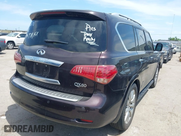 2013 Infiniti QX56 with VIN JN8AZ2NE9D9060178, listed as a IAAI auction lot 42058533 with 139,267 mi miles. Bid and sale history available at carsss.com. Image 4.