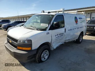2023 Chevrolet Express Cargo Van with VIN 1GCWGAFP1P1241988, listed as a Copart auction lot 43532635 with 24,646 mi miles and Salvage Title. Bid and sale history available at carsss.com. Image 1.