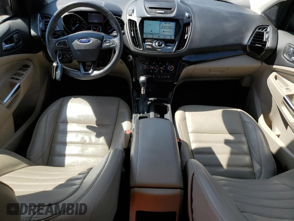 2017 Ford Escape Titanium with VIN 1FMCU9JD6HUB14799, listed as a Copart auction lot 54431685 with 75,454 mi miles and Salvage Title. Bid and sale history available at carsss.com. Image 8.