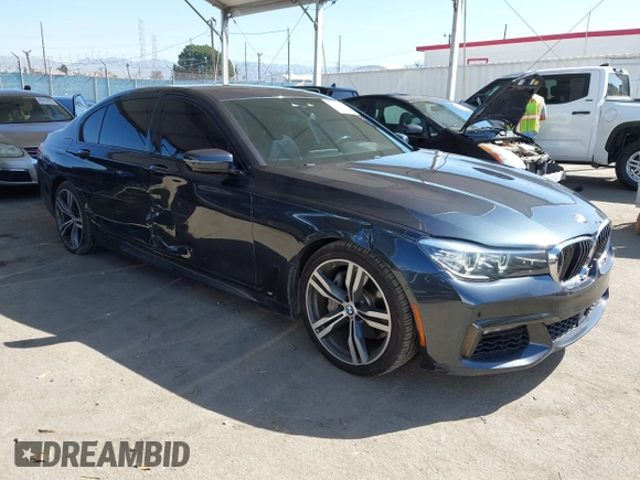 2019 BMW 7 Series 740i with VIN WBA7E2C53KB218375, listed as a IAAI auction lot 42008827 with 61,337 mi miles and . Bid and sale history available at DreamBid. Image 1.