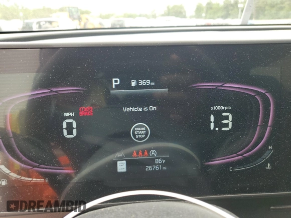 2024 Kia Sportage EX with VIN 5XYK33DF9RG148350, listed as a Copart auction lot 58558435 with 26,761 mi miles and Salvage title. Bid and sale history available at DreamBid. Image 9.