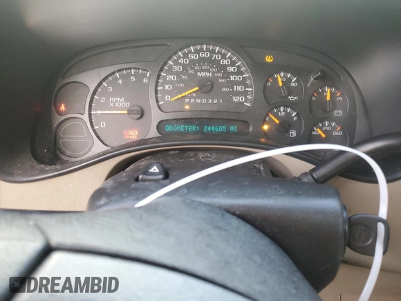2006 Chevrolet Tahoe LT with VIN 1GNEC13Z36R160950, listed as a Copart auction lot 51919195 with 244,605 mi miles and Salvage Title. Bid and sale history available at carsss.com. Image 9.